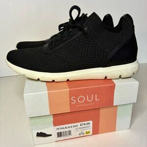 Soul Naturalizer Women's Shoes Size US 6.5 M Petra Black Knit Lace Up W/ Box